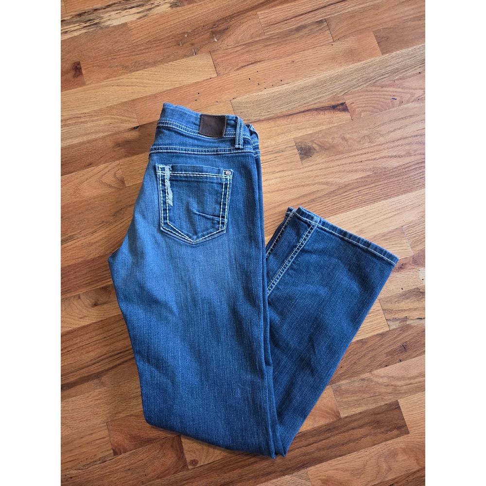 BKE Harper Bootcut Jeans Womens 29R Medium Wash Contrast Stitch Denim